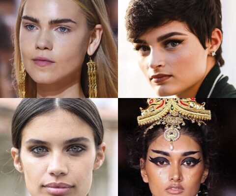 thick fluffy brows as seen on models