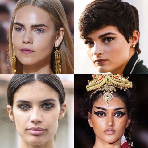 thick fluffy brows as seen on models