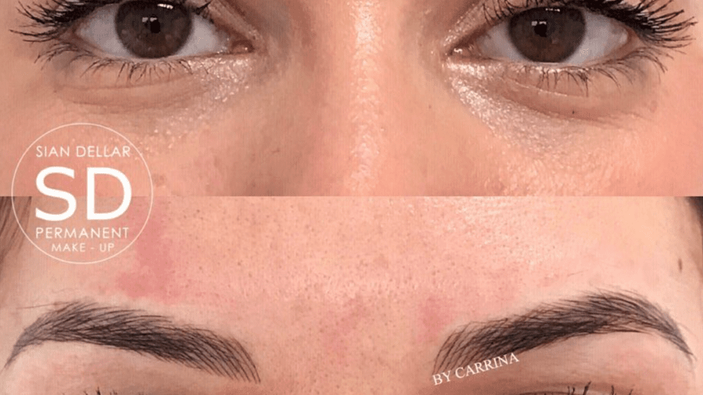 beautiful microbladed brows