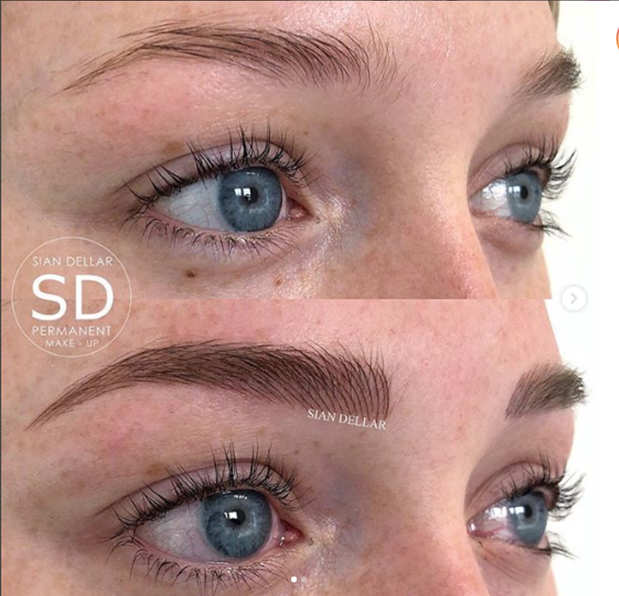 microbladed brows by Sian Dellar
