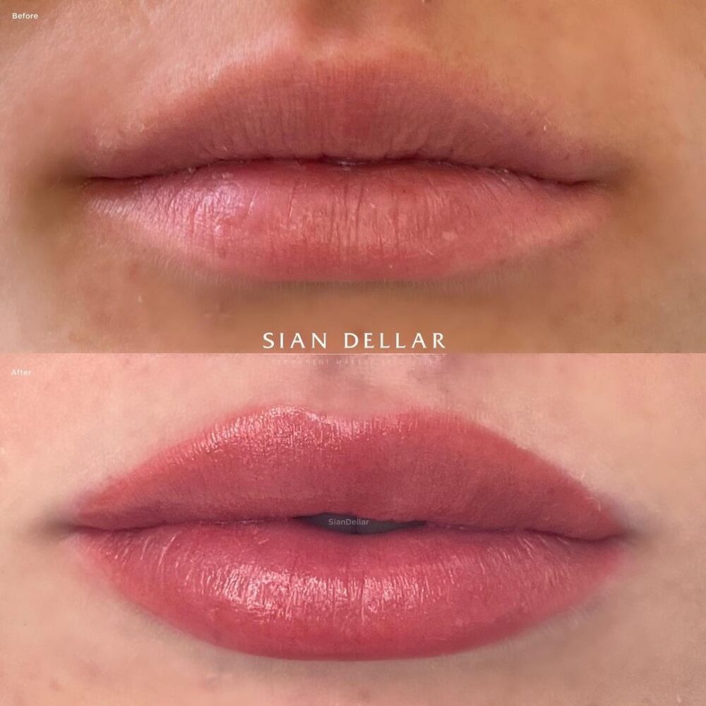 Luscious looking lips with lip blush