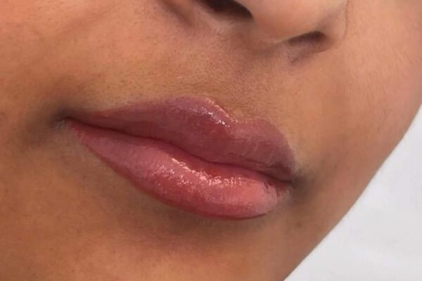 Lip blushing pop of colour