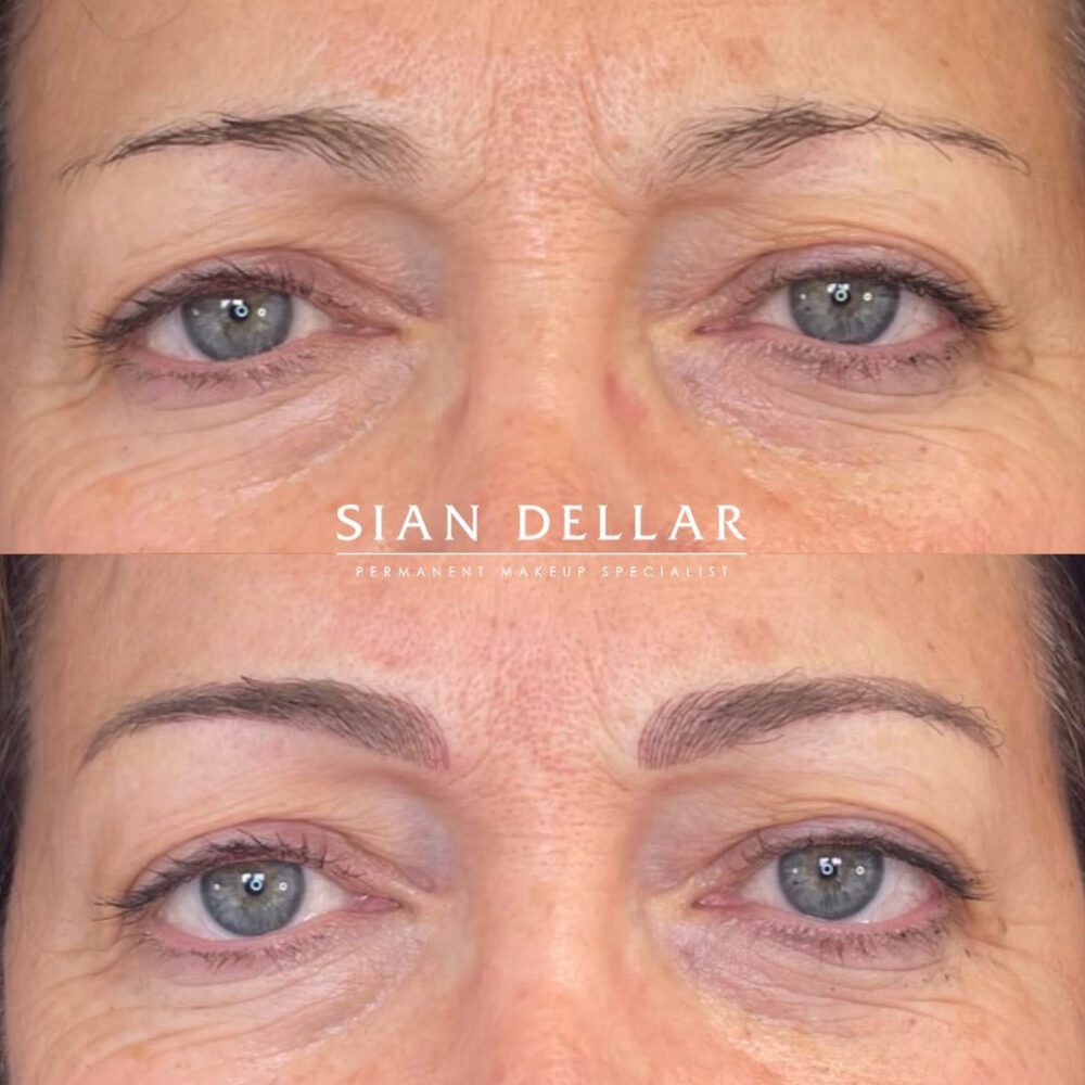 Microblading natural looking brows