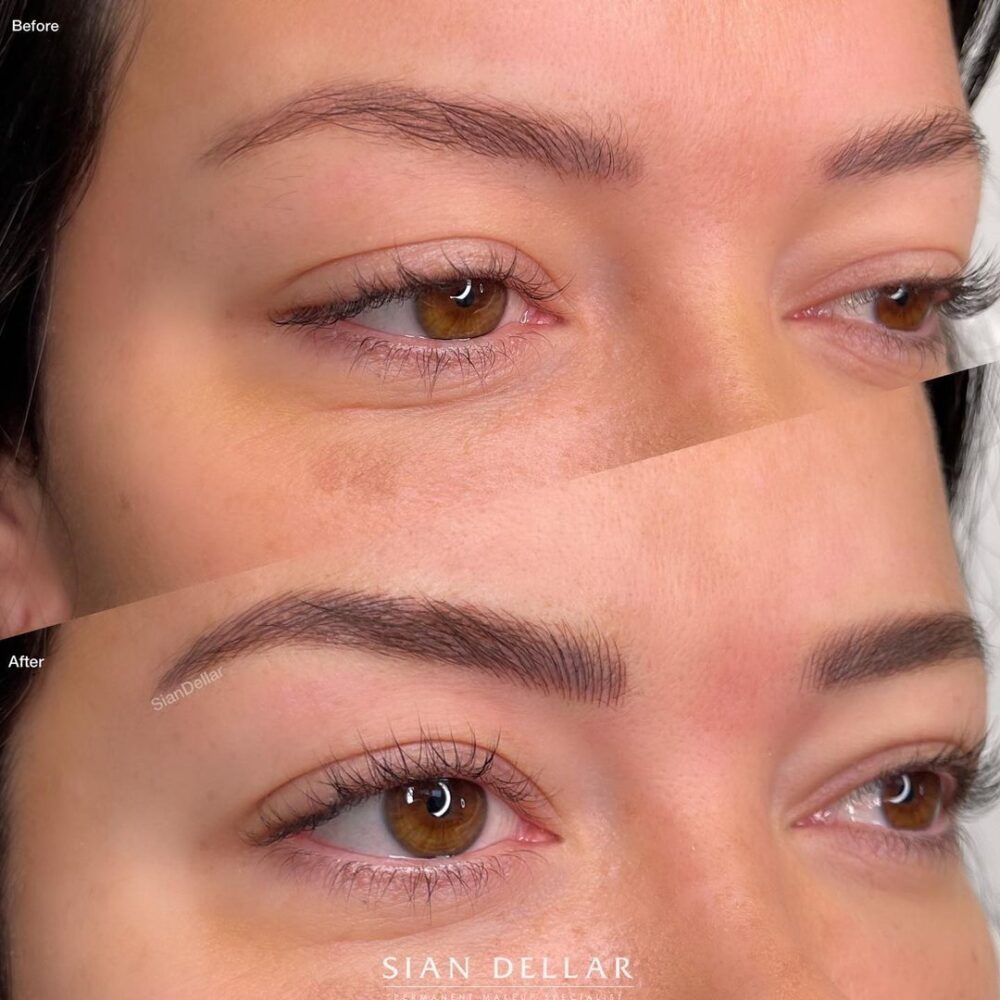 Colour refresh for microbladed brows