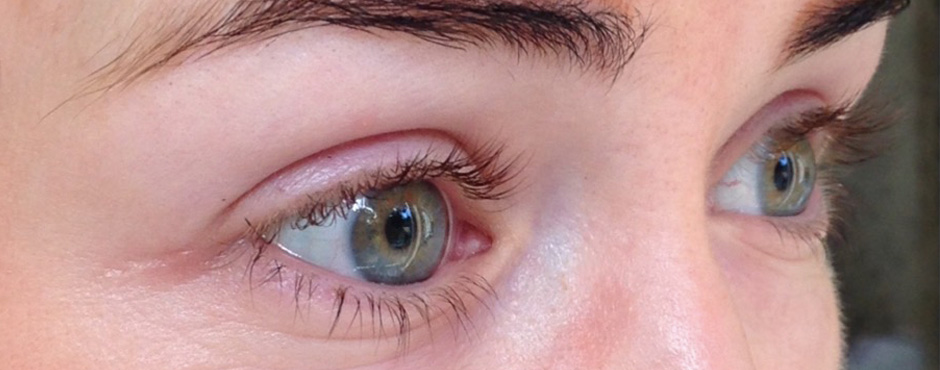 permanent eyeliner green eyes before