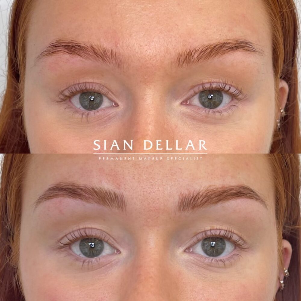 Perfectly match your microbladed brows with your hair colour