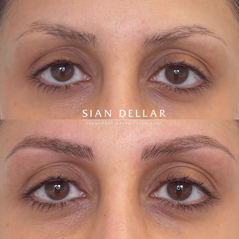 Enhance brow definition with microblading