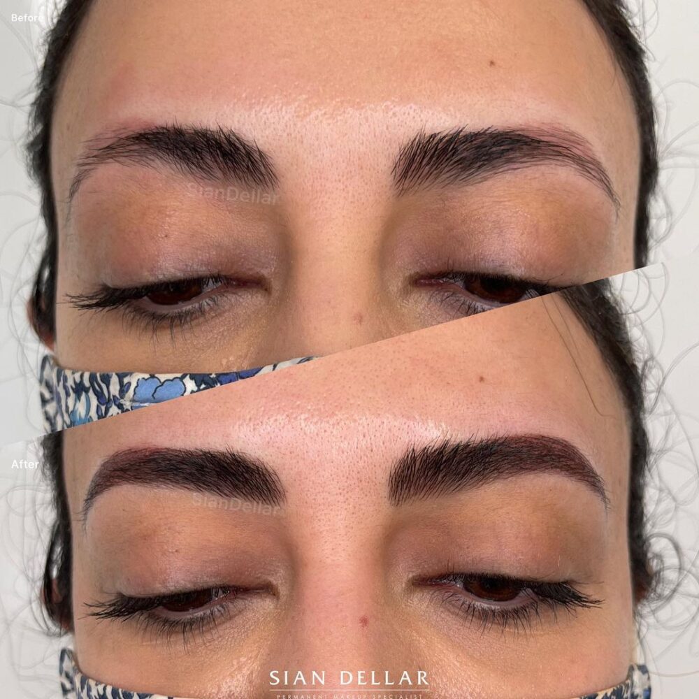 Combination brows gives bolder and fuller eyebrows