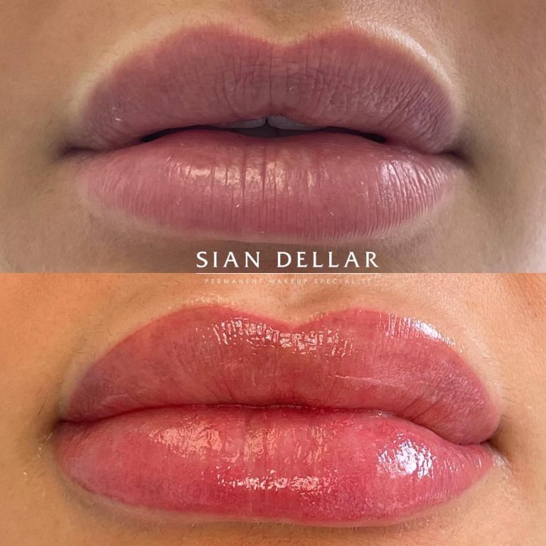 Portfolio Lip Blush Before and After Sian Dellar