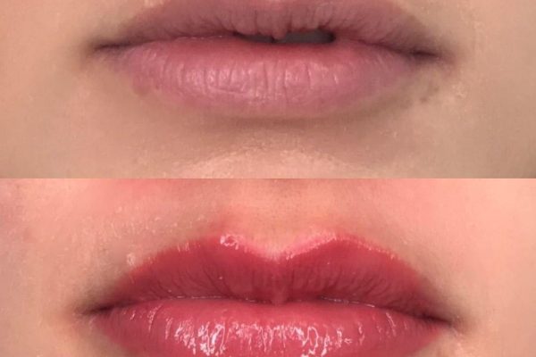 Warm pink lips with lip blush