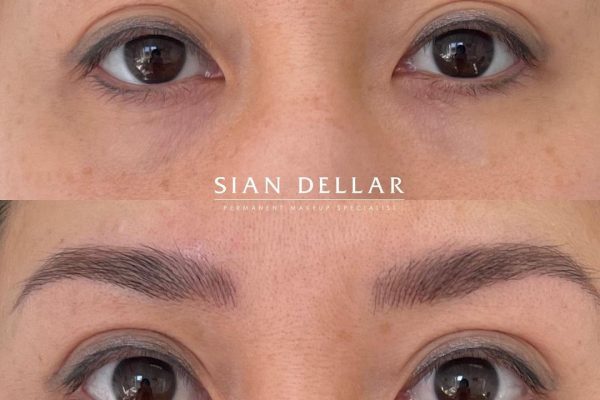 Combination brows for thin or faint Asian brows