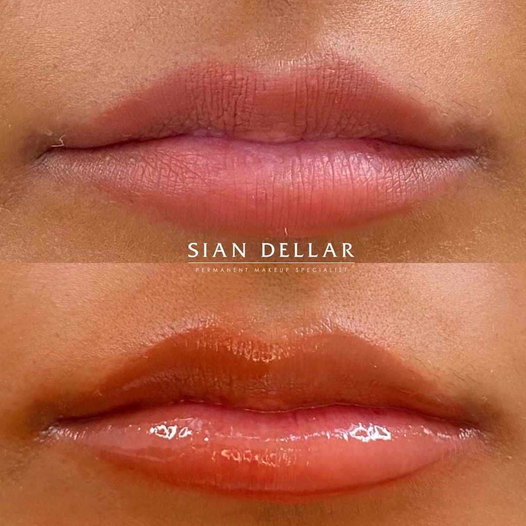 lip blush before and after