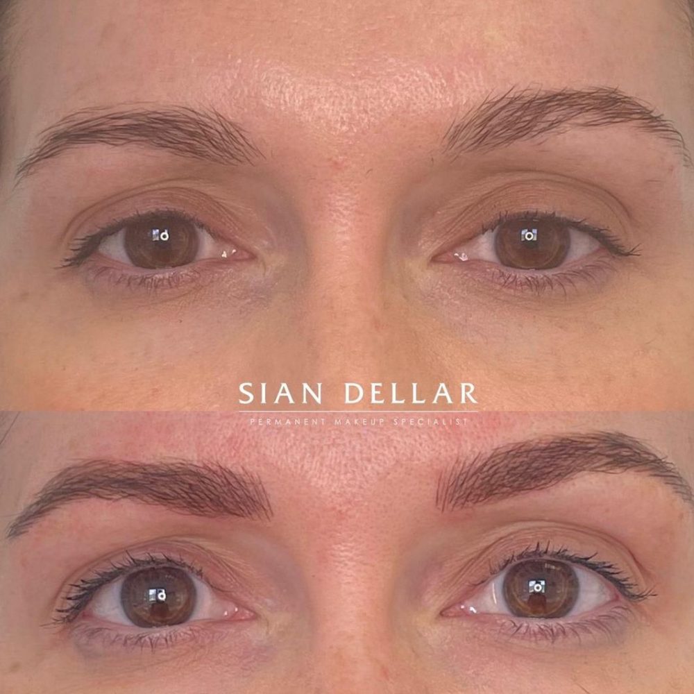Enhancing brow arch and thickness with microblading
