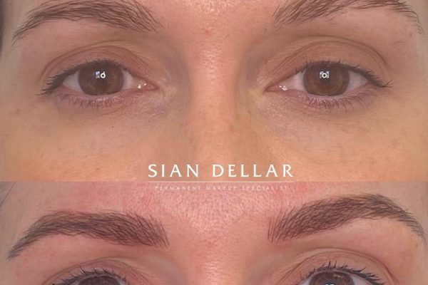 Enhancing brow arch and thickness with microblading