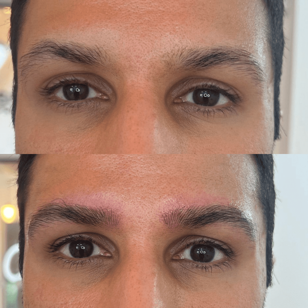 Microblading for a full, natural brows for men