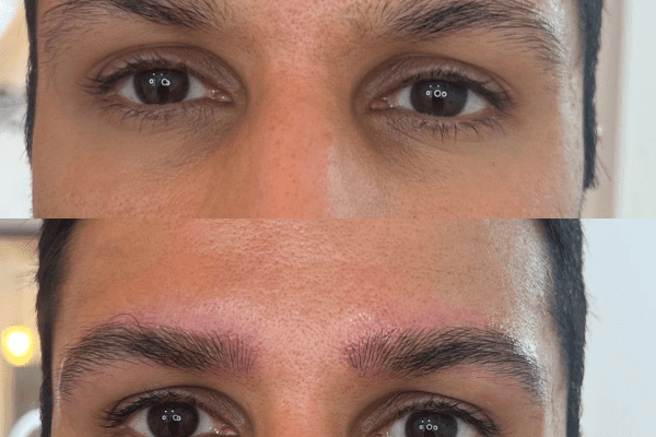 Microblading for a full, natural brows for men