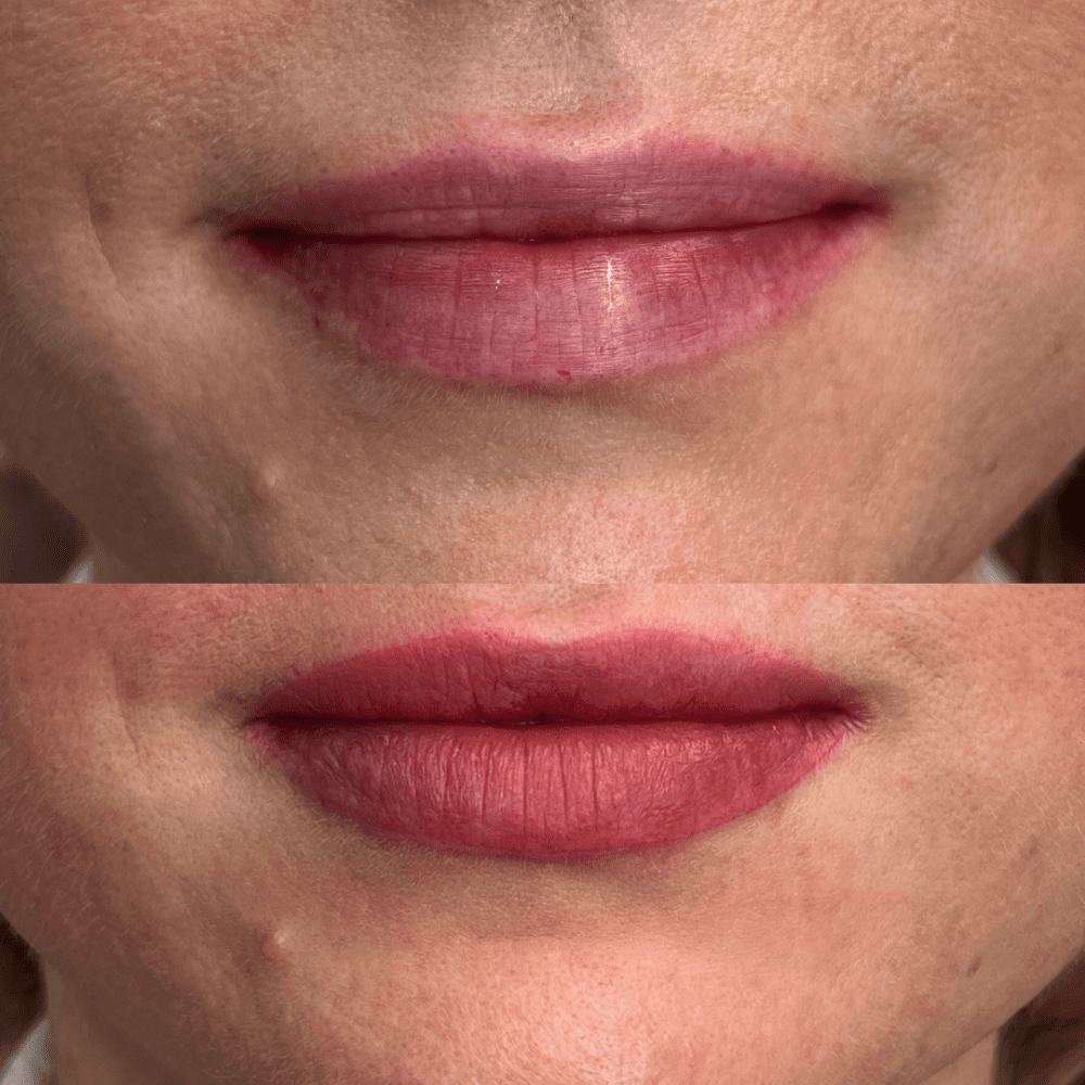 Lip blush for a matte-like subtle lipstick look
