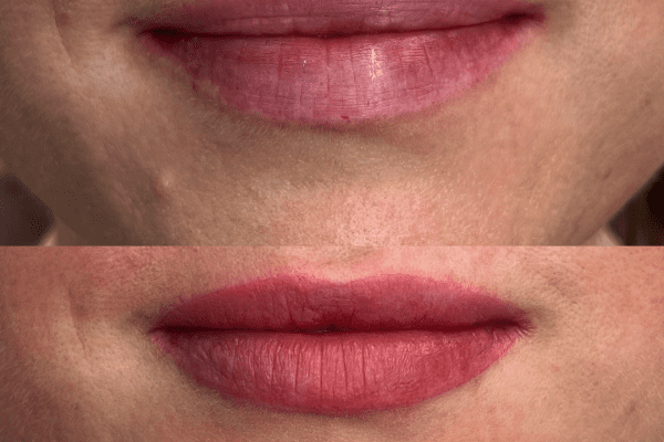 Lip blush for a matte-like subtle lipstick look