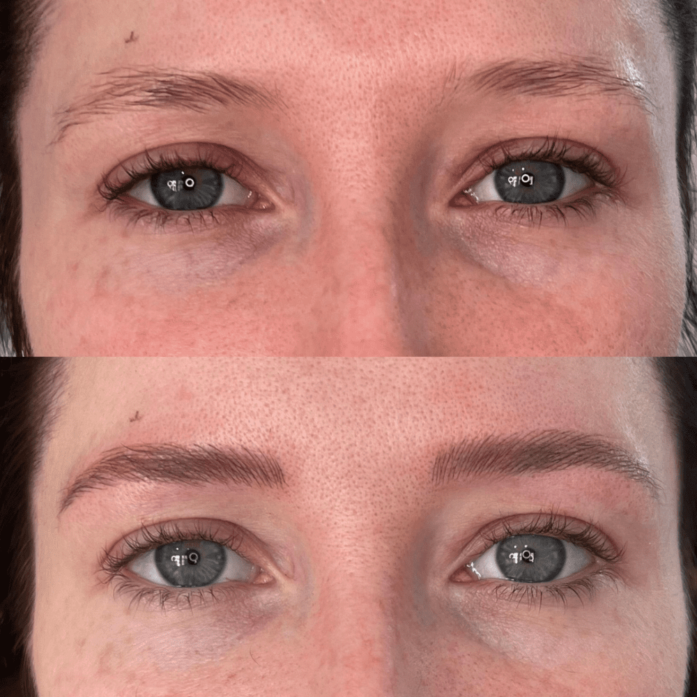 Microblading frames your eyes beautifully